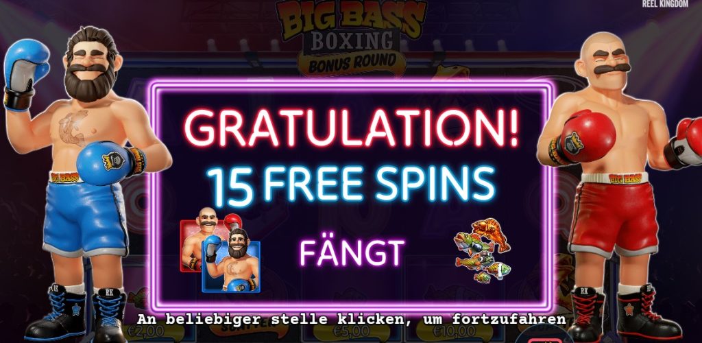 15 free spins Big Bass Boxing Bonus Round