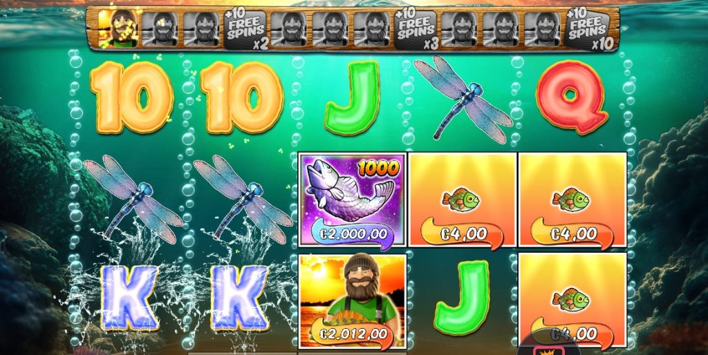 mythische lila Fisch erscheinen, der mit 1.000x Einsatz